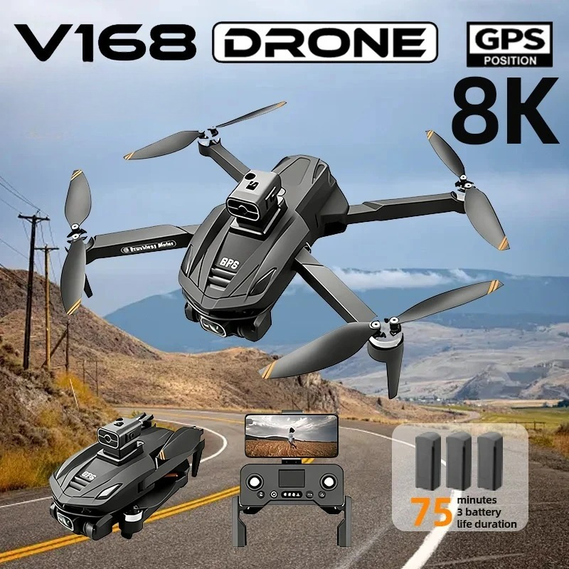 Drone Multispectral - โดรน GPS รุ่น V168 ของแท้ กล้องถ่ายภาพทางอากาศ