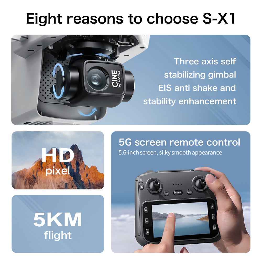 โดรน S-X1 MAX GPS พร้อมกิมบอล  - Drone Multispectral บทวิจารณ์และราคา